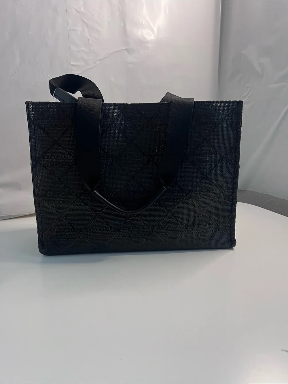 NWT TRVL Luxe Black Structured Tote Bag – Brand New with Tags